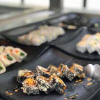 Any 2 Rolls, 6 Pieces Sushi and Appetizer Dinner · Any two signature or regular rolls, and Six pieces sushi and appetizer. If you would you lik...