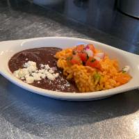 Rice and Beans · Refried beans, red rice