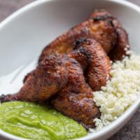 Fried Plantains · Fried plantains, queso fresco, and salsa verde. Vegetarian and gluten-free.