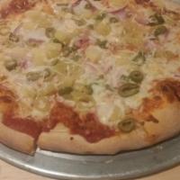 Olive Pie Pizza · Size 18 Inch 