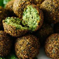 One Falafel Balls · Made from ground chickpeas, fava beans, or both. Herbs, spices, and onion relatives are comm...