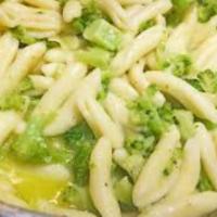 Cavatelli and Broccoli · In a garlic white wine sauce