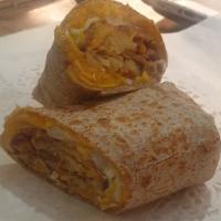3B-3 Eggs, Bacon, Cheese and Hashbrown in Whole Wheat Wrap · 