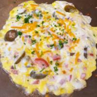Mexican Omelette  · Jalapeno, onion, tomato, mozzarella and cheddar cheese