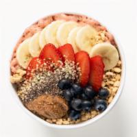 Protein Power · Packs a punch with 45g of protein! Strawberry, banana, cacao, coconut butter, vanilla whey p...