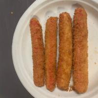 A13. Fried Crab Meat Sticks · 4 pieces. Served with tartar sauce.