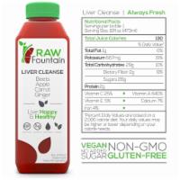 Liver Cleanse, RAW, Cold-Pressed, All Natural, 16oz · Granny Smith Apple
Beets
Carrots
Ginger