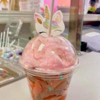 5. Unicorn  · Pink Cotton Candy pickles, cotton candy pop rocks, cotton candy, edible glitter, cotton cand...