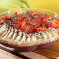 7. Classic Bowl · Topped with banana, strawberry, granola, chia seeds, and honey or condensed milk.