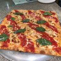 Godfather Pizza with Extra Toppings · Fresh mozzarella, marinara sauce, basil and fresh garlic.