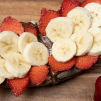 Nutella Toast · Nutella on Multigrain with strawberries and banana