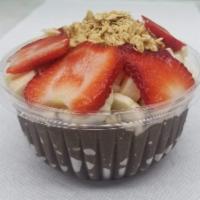 16 oz. Green Acai Bowl · Organic acai blended with spinach, kale, banana, strawberry and almond milk. Topped with gra...
