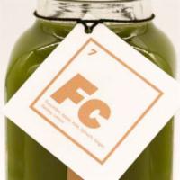 16 oz. Fresh Cut · Organic; 
Cucumber, apple, kale, spinach, ginger, parsley and lemon.