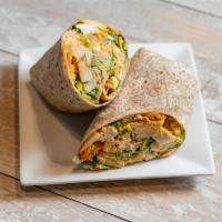 Buffalo Chicken Wrap · Spicy Buffalo Chicken, Carrots, Bleu Cheese, Romaine Blue Cheese Dressing in a Whole Wheat P...