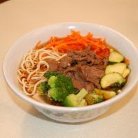 Beef Noodle Soup · Savory light broth with noodles. 