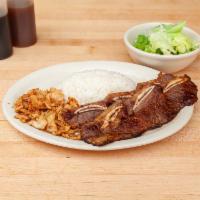Chicken & Kal-Bee Combo Plate · Half Chicken  &  2 pieces Beef short rib .