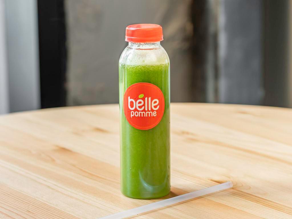 Refresh Juice · Kale, cucumber, lemon and apple.  12 oz.