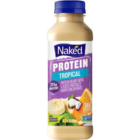 Naked Juice Protein Zone 15.2oz · A tropical blend of fruit juices paired with whey a soy proteins for a strong smoothie to fuel your day!