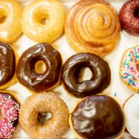 Assorted Dozen Mixed donuts… · A combination of glazed, choco-glazed, and sprinkled donuts, cakes, round various toppings a...