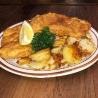 Breaded Chicken Cutlet · Breaded chicken cutlets, served with homefries.