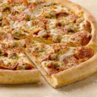Pepperoni, Sausage and Six Cheese Original Crust Pizza · Featuring pepperoni, sausage and a generous six-cheese blend of 100% real cheese made from M...