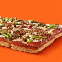 Deep Deep Dish Ultimate Supreme Pizza · Large detroit-style deep dish pizza with pepperoni, Italian sausage, onions, green peppers a...