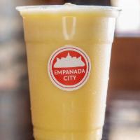 Sonia’s Pineapple Smoothie · Pineapple juice, bananas, pineapples, strawberries, yogurt (contains milk) and ice.