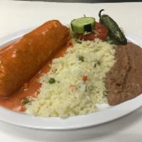 Carne Asada Burrito · Steak. Served with rice and beans. 