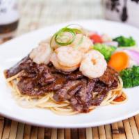 5. Beef & Shrimp Teriyaki · Served with Steamed Rice & Mixed Steamed Vegetables