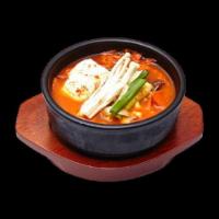 Kimchi Stew 김치찌개 · Kimchi stew with pork and tofu.