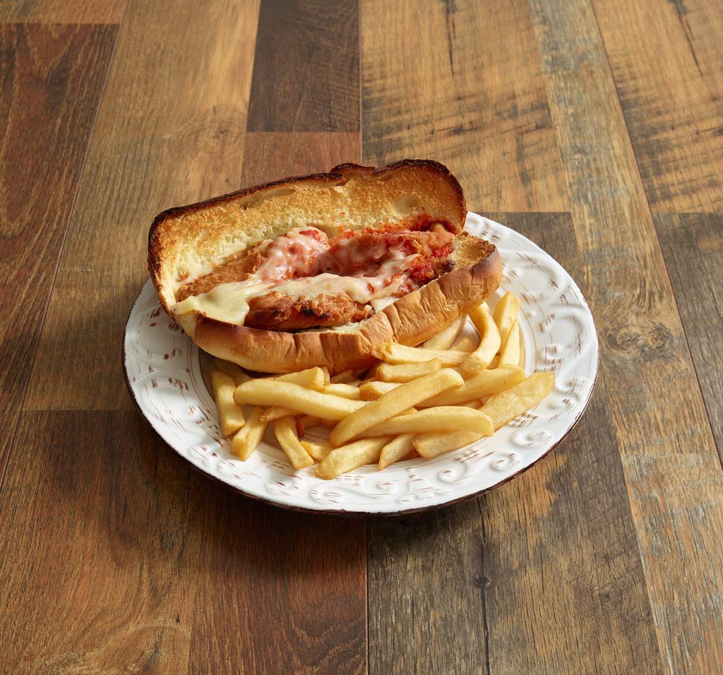Chicken Parmesan Sub · Chicken breast topped with marinara sauce and mozzarella cheese.