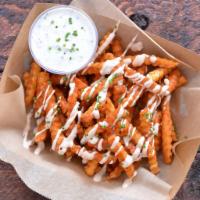 Cajun Garlic Fries with Buttermilk Ranch · Crispy crinkle cut fries tossed with Tendies’ Cajun garlic seasoning and served with homemad...