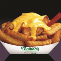 Cheese Fries · Nathan's famous crinkle cut fries topped with melted cheddar cheese