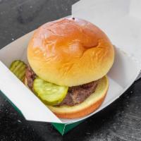 Sirloin Hamburger · 1/3 lb. Beef patty with ketchup, onion, and pickles.