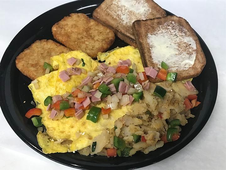 Western Omelette · Ham, onions and peppers.