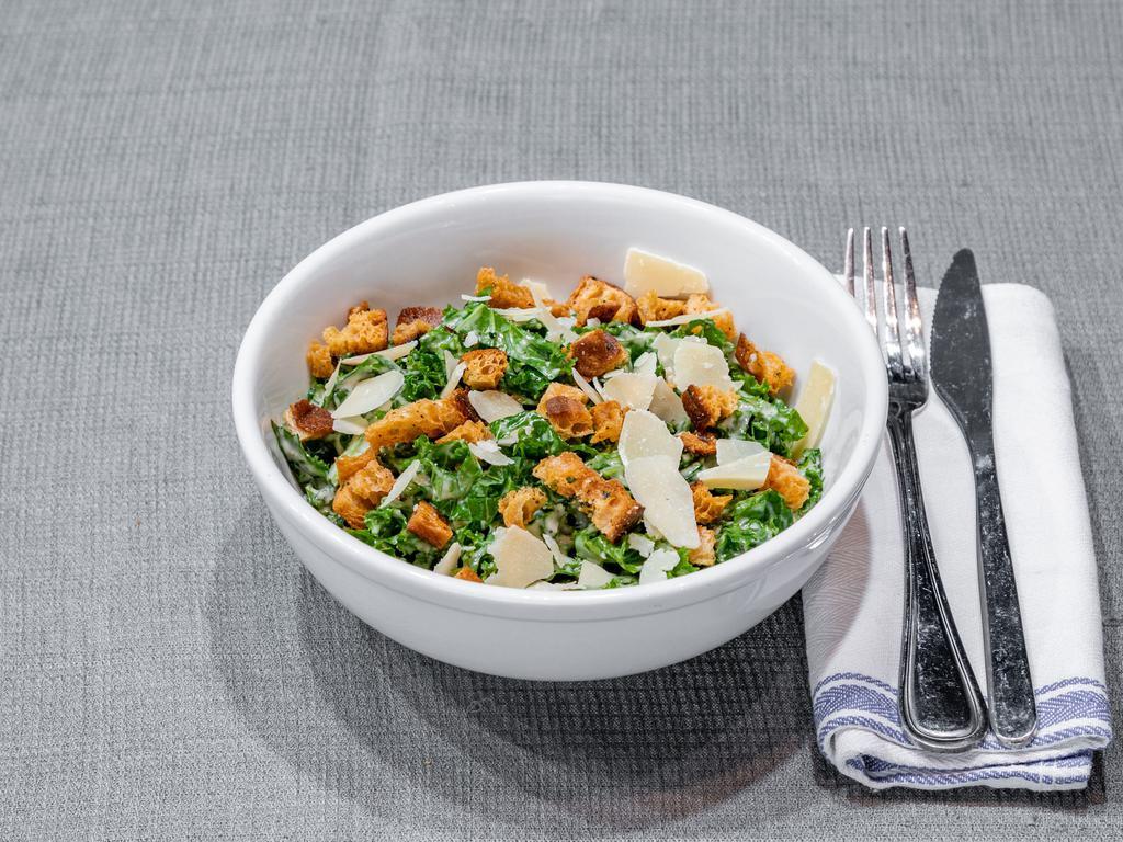 Kale Caesar Salad · Croutons and Parmesan.