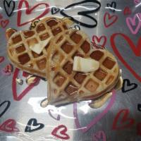 Mini Waffles · House made waffle mix with a hint of cinnamon, made on a heart shaped griddle. 2 waffles and...