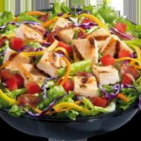 Crispy Chicken BLT Salad · Served with your choice of Marzetti® dressing and topped with crispy chicken, chopped tomato...