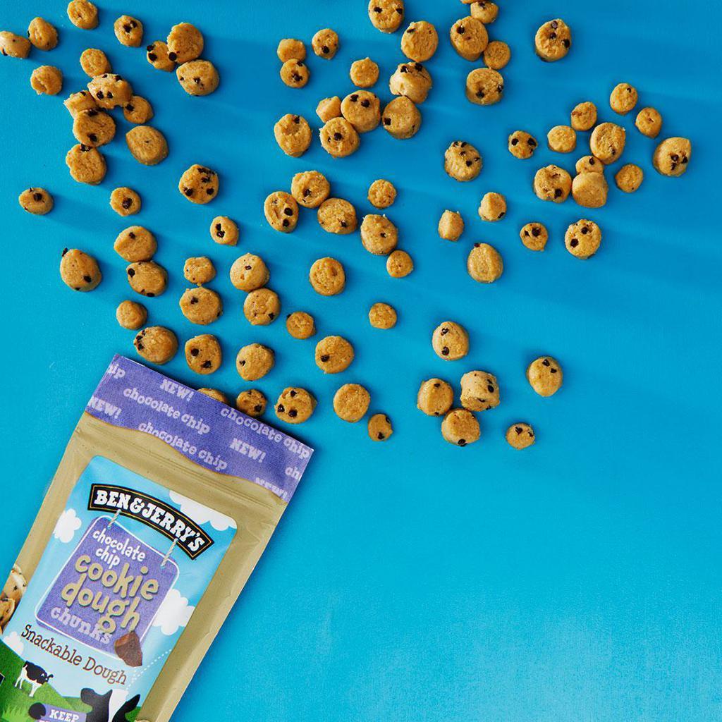 Snackable Cookie Dough Chunks 8 oz. · Pick from our selection of frozen cookie dough chunks and share with a friend! Multiple servings per bag!