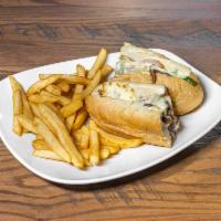 Steak Bomb Sub · Tender marinated steak tips with sauteed peppers, onions, mushrooms and melted cheese.