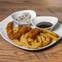 Chicken Tender Platter · Chicken tenders in your choice of breading, original panko or captain crunch with a choice o...