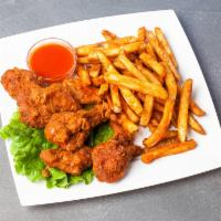 Buffalo Wing Combo · Served french fries or rice and can of soda.