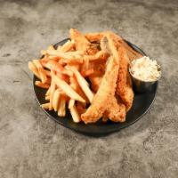 3 Piece Whiting Fillet Dinner · Served french fries or rice and coleslaw, bread and can of soda.