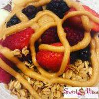 Acai Bowl · Dairy free, Acai Berry Mixed with Strawberries and banana with a drop of almond milk. topped...