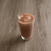 Peanut Butter Cup Smoothie · 40 grams chocolate protein, non fat yogurt, peanut butter.