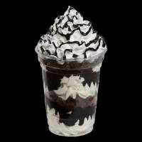 Fudge Brownie Sundae Dasher® · Layers of fudge brownie bites, vanilla ice cream and hot fudge topped with whipped cream and...