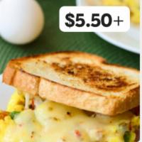 Western Omelette Sandwich · The western omelette comes with: onions peppers 