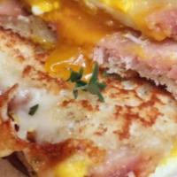 Ham and Cheese Omelette Sandwich · 