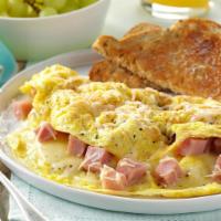 Ham and Cheese Omelette Platter · Served with choice of fry and toast.