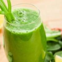 Brain Power Juice · Celery, kale, apple, cucumber and ginger.